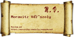 Moravitz Vászoly névjegykártya
